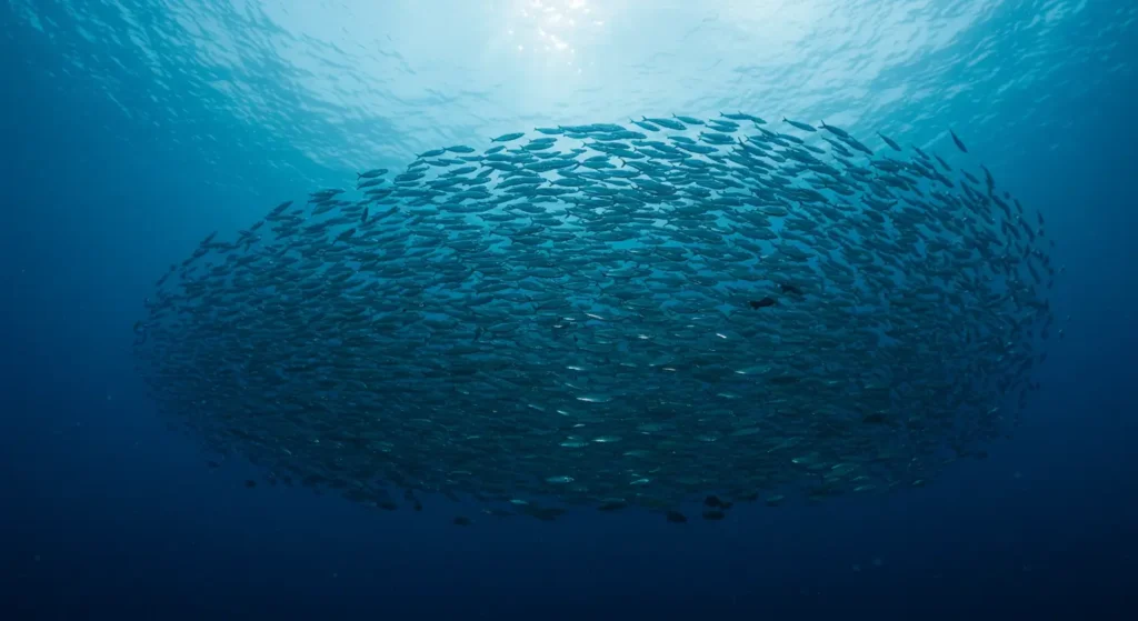 cardume de peixes