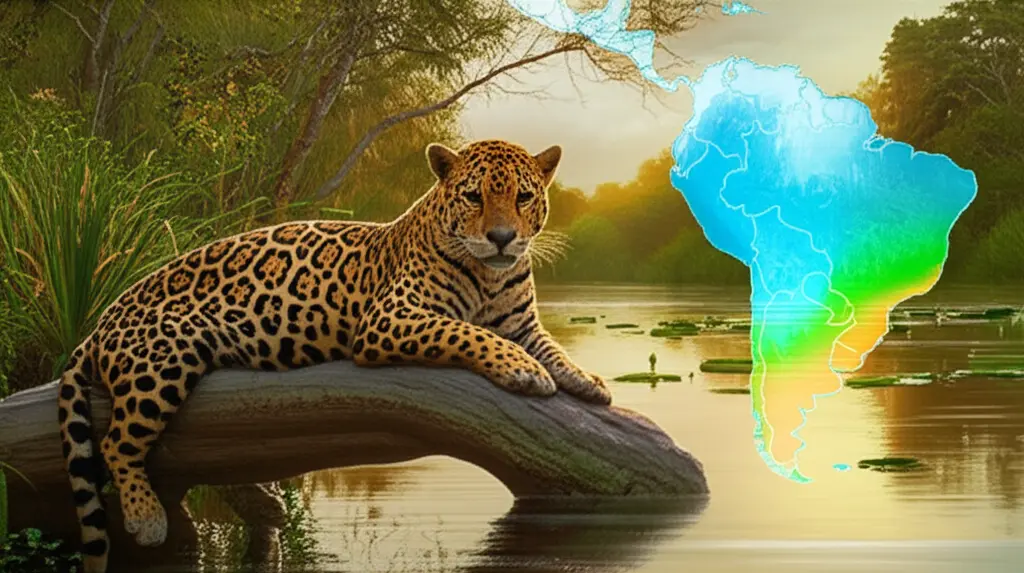 Ilustração de um rio com indicações de áreas profundas e vegetação aquática, representando o habitat do Pintado.